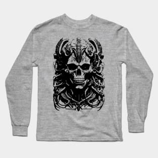 cyborg skull Long Sleeve T-Shirt